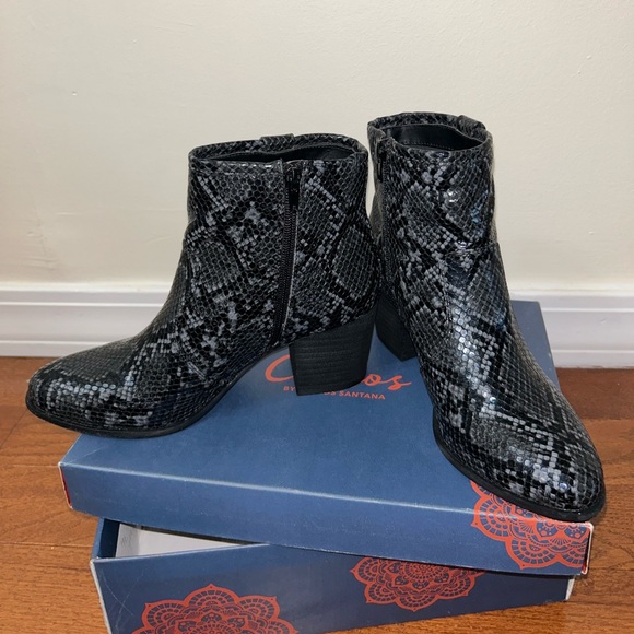 Carlos by Carlos Santana Women’s Faux Snakeskin Ankle Boots size US 8.5 - Picture 3 of 5